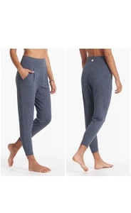 Vuori Women Pants Harem Sz M Lux At Ease Jogger Blue Azure Heather Lounge GUC - Picture 1 of 14