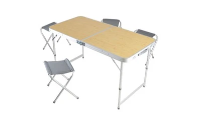 Rocktrail Campingmöbel Set Campingtisch- und Hocker-Set Faltbar Tragbar Robust - Bild 1 von 4