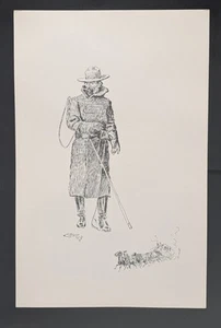 C.M. Russell "The Stage Driver" 10.5x16 Vintage 1970 Western Art Unframed - Picture 1 of 12
