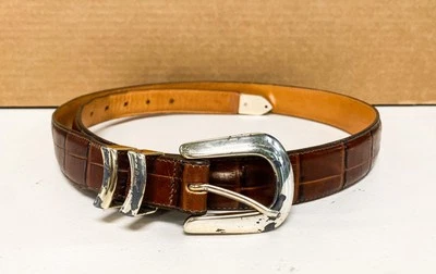 Brighton Onyx Artesanal Piel de becerro italiana Cuero de cocodrilo Marrón 19407 Talla 40 Foto 1 de 4