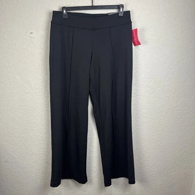 Pantalones Lane Bryant para mujer 14/16 negros pierna ancha tejido mezcla de poliéster tirar Foto 1 de 4