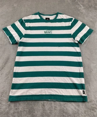 Vans Men’s M. Shirt Green White Striped Casual C36 - Image 1 of 4