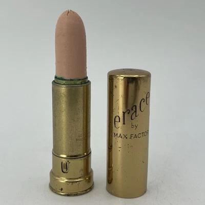 Corrector de encubrimiento vintage Max Factor Erace NATURAL tubo de latón dorado nuevo de Lote Antiguo Foto 1 de 4