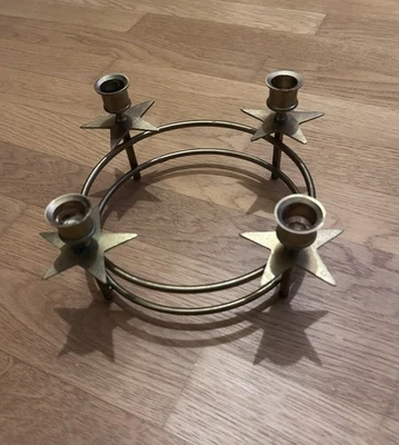 Advent KERZENHALTER Kranzhalter Zierständer Weihnachten Metall Deko Sterne - Bild 1 von 4