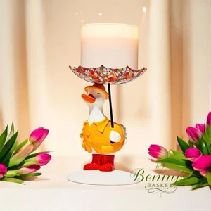 Bath and Body Works Silly Goose w/Umbrella & Rain Coat 3-Wick Candle Holder - Picture 1 of 1