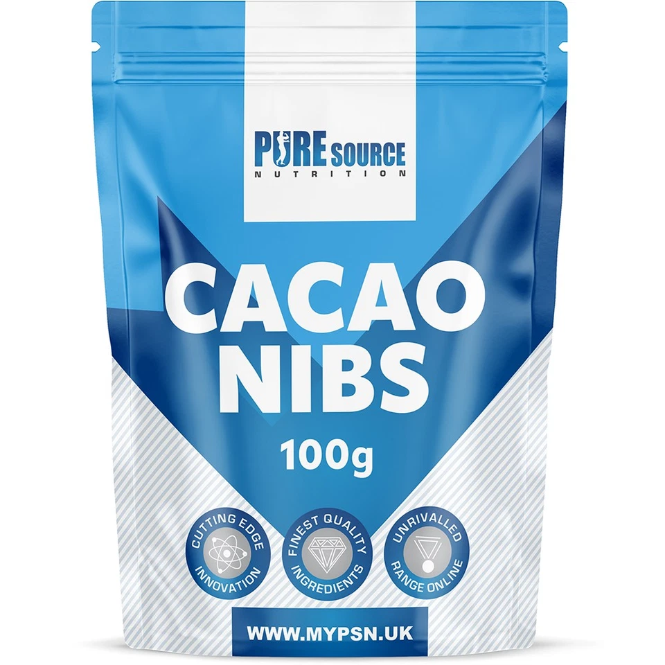 PURE SOURCE NUTRITION PSN Organic Raw Cacao/Cocoa Nibs 100% Natural |Vegan |Gluten Free |GMO&Soy Free