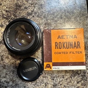 Minolta Maxxum AF 50mm f/1.7 (22) Lens With AETNA Rokunar Coated Filter 55mm - Picture 1 of 8