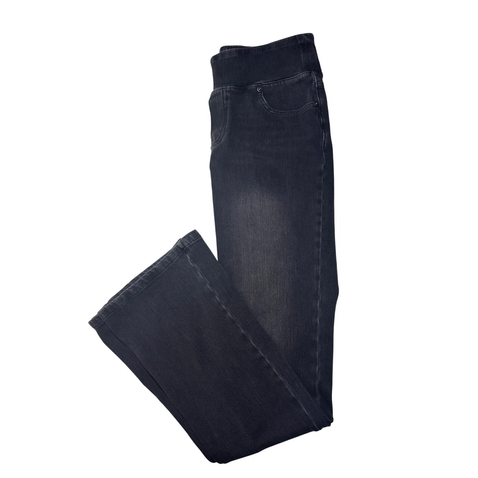 Pantalones elásticos D2G by Diane Gilman gris oscuro de mezclilla para mujer talla S Foto 1 de 4