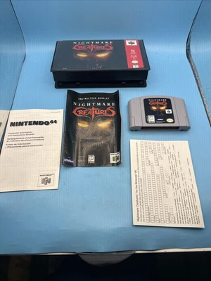 Nightmare Creatures - Nintendo 64 (N64 1998) Manual, Reg Card/inset and VHS Box - Image 1 of 4