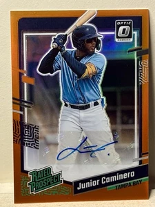 2023 Donruss Optic #RPS-JC -Junior Caminero Orange Prizm Rated Prospect Auto /85 - Picture 1 of 5