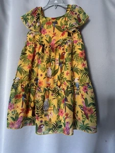 H & M Little Girl Tropical Dress Size 5 - Picture 1 of 7