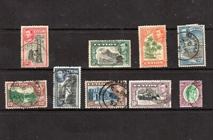 CEYLON- 1938-49 George VI part set to 5r -Used - Picture 1 of 1