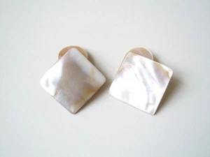Vintage Manschettenknöpfe Perlmutt Scheibe 5,0 g/2,0 x 2,0 cm - Bild 1 von 4