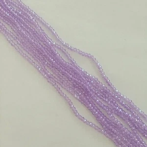 195pcs 3mm Lilac Purple Purple Luster Glass Rondelle Beads AUS Free Postage A01 - Picture 1 of 7