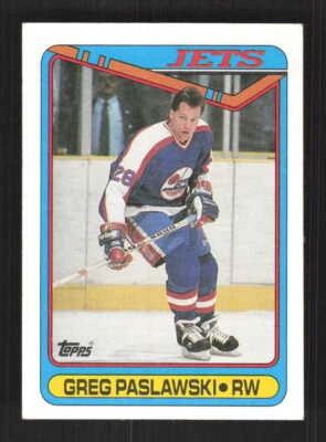 Greg Paslawski  1990 Topps   Winnipeg Jets #154 - Image 1 of 2