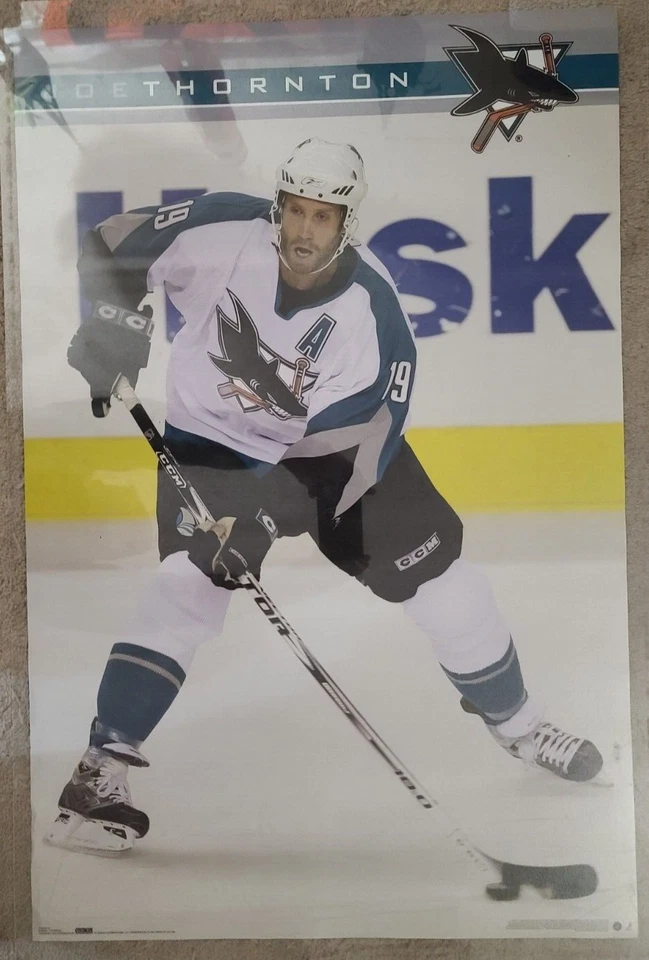 San Jose Sharks NHL Joe Thornton Costacos 2006 Poster 22x34" - Image 1 of 2