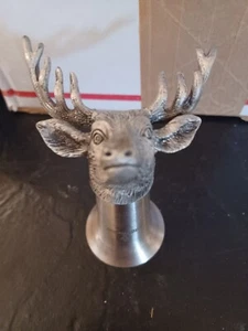 Jagermeister Deer Stag Head Pewter & Stainless Steel Shot Glass - Picture 1 of 3