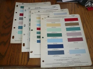 1959 1960 1961 1962 Rambler Ditzler PPG Color Chip Paint Samples - Four Years - Picture 1 of 1