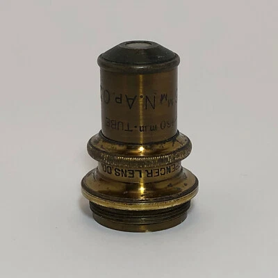 VINTAGE SPENCER BRASS OBJECTIVE LENS MICROSCOPE - Image 1 of 4