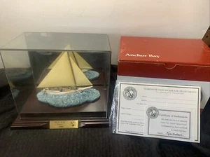 Anchor Bay Skipjack The “Nancy” w/ Base and Display Case Harbour Lights 104S - Picture 1 of 8