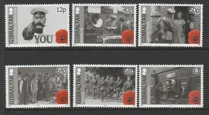GIBRALTAR 2014 Centenary of WW1 {1st issue] set of 6 stamps MILITARY   - MNH     - Picture 1 of 1