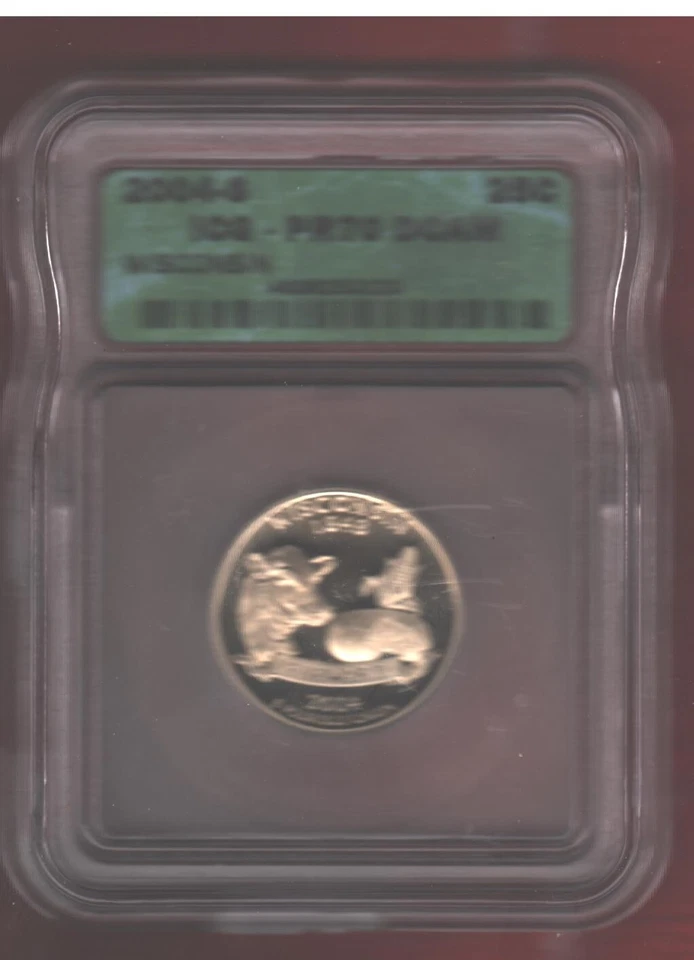 2004S Wisconsin state quarter  clad pr70dcam grade the perfect proof - Image 1 of 1