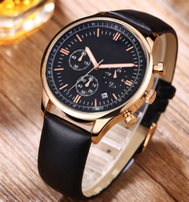 New Sports Three-eye Six-pin Watch Calendar Waterproof Men's Watch Custom Logo  - Image 1 of 4