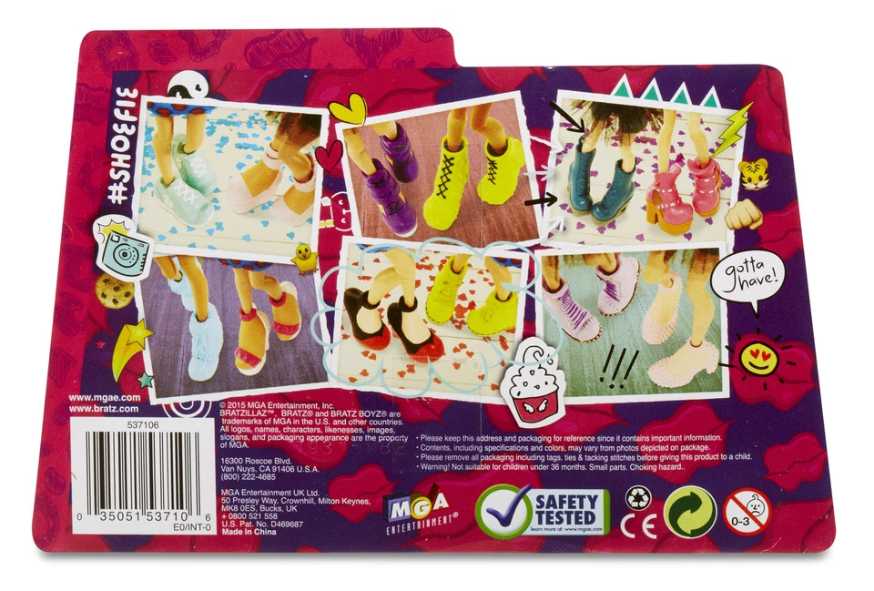 Bratz SHOEFIE Snaps Shoes Double Pack Contains 2 Pairs