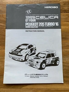 1/10 Hirobo Toyota Celica GT Four Peugeot 205 Turbo 16 instruction Manual - Picture 1 of 2