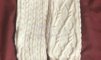 Cable Knit Over The Knee High Socks Womens OTK Tall Boot Fall School Girl Tassel - Image 1 of 4