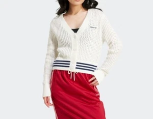 Cárdigan tejido Adidas para mujer - blanco / IX1049 / acelerado - Imagen 1 de 4