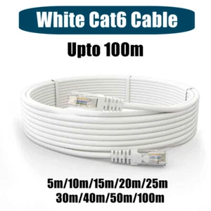 10m 15m 20m 30m 40m 50m 80m Cat6 Network Ethernet Cable Cables 100M/1000Mbps - Picture 1 of 23