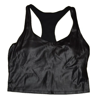 Fabletics Built-In Bra Tank  Anywhere CG2 Black Shine Women's Medium - Image 1 of 4