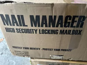 Mail Manager Curbside Locking Security Mailbox, Black, Large - Picture 1 of 6