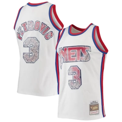 Drazen Petrovic JERSEY NJ Nets Mitchell & Ness 1996-97 Hardwood Classics sz 4xl - Image 1 of 4