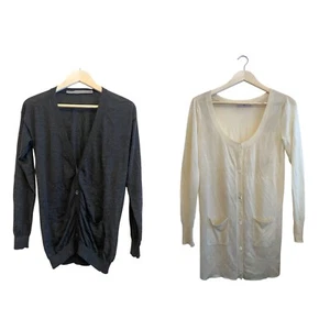 Flawed Cashmere Bundle Lot of 2 Reed Krakoff Christiane Celle Cardigan S/XS Lux - Picture 1 of 14