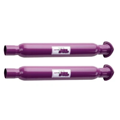 Flowtech Purple Hornies Glasspack 3" Inlet/2.25" Outlet Header Muffler Set of 2 - Image 1 of 4