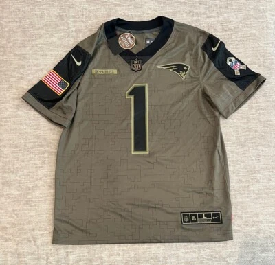 Camiseta deportiva para hombre Nike NFL Cam Newton NE Patriots Salute to Service talla grande $170 Foto 1 de 4