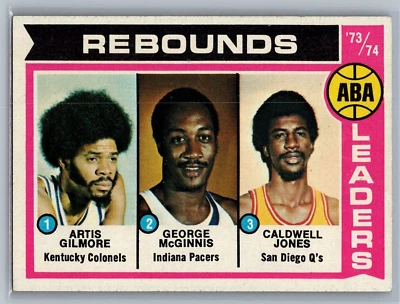 1974-75 Topps - Artis Gilmore, George McGinnis, C. Jones #211 (RC) - HOF NM - Image 1 of 2