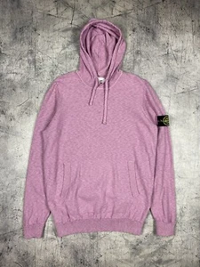 Stone Island Garment Dyed Popover Knit Hoodie Pink Men’s Size XL Massimo Osti - Picture 1 of 13