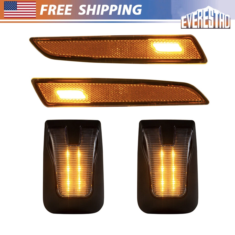 Apto para Volvo VNL VNL760 2018-arriba lámpara indicadora lateral y lámpara de capó luz LED ámbar Foto 1 de 4