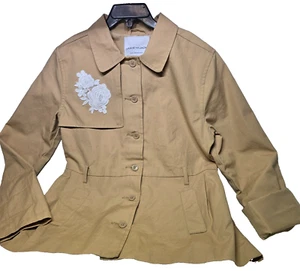Used Janie and Jack Girls Tan Jacket Size 10/12 - Picture 1 of 5