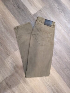 Jack of Spades Straight Leg Jeans Olive Green Size 35x34 Tencel - Picture 1 of 11
