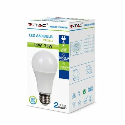 5 LAMPADINE LED V-Tac BULBO E27 da 9W a 17W LAMPADE LUCE CALDA NATURALE FREDDA - Immagine 1 di 4