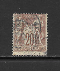 FRANCE SCOTT 70 USED FINE - 1876 20c RED BROWN/STRAW PEACE & COMMERCE ISSUE