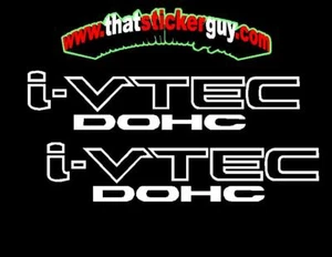 2 i-VTEC DOHC ivtec Vinyl Sticker fits Honda Civic decal drift jdm performance - Picture 1 of 17