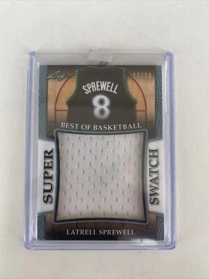 2017 Leaf Latrell Sprewell Game Used jersey Card super swatch /20 Timberwolves! - Image 1 of 2