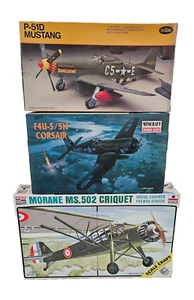 3X LOT 1/48 TESTORS P-51D + MINICRAFT F4U-5/5N + ESCI MS 502 CRIQUET STORCH NEU - Bild 1 von 4