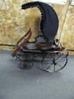 Antique Old Salesman Sample Miniature Carriage Buggy Horse Drawn Doll Baby Wagon