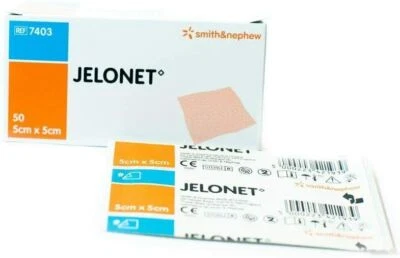 SMITH & NEPHEW Jelonet 5cm x 5cm - Sterile Paraffin Gauze Dressings, Wounds, Burns Fast Post